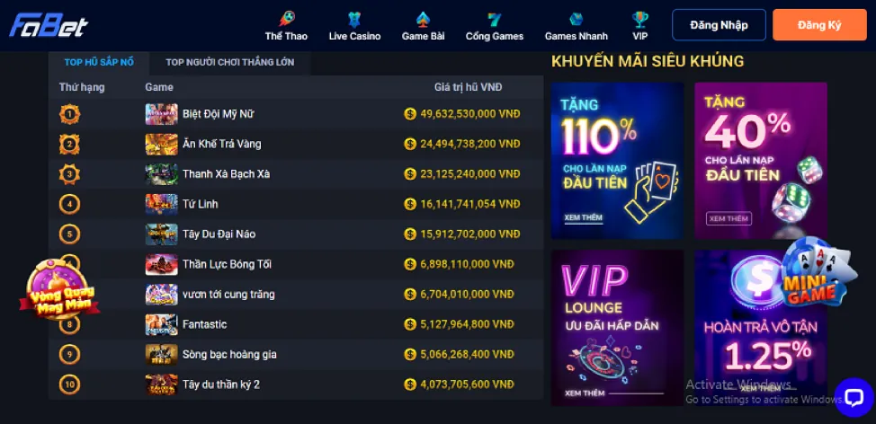 Thưởng chào mừng cho thành viên mới 98Wim